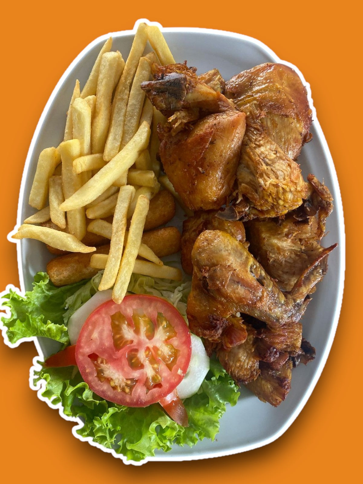 1/2 pollo frito